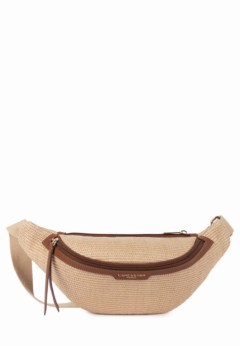 Sac banane Lancaster Mini osier 518-076 COGNAC