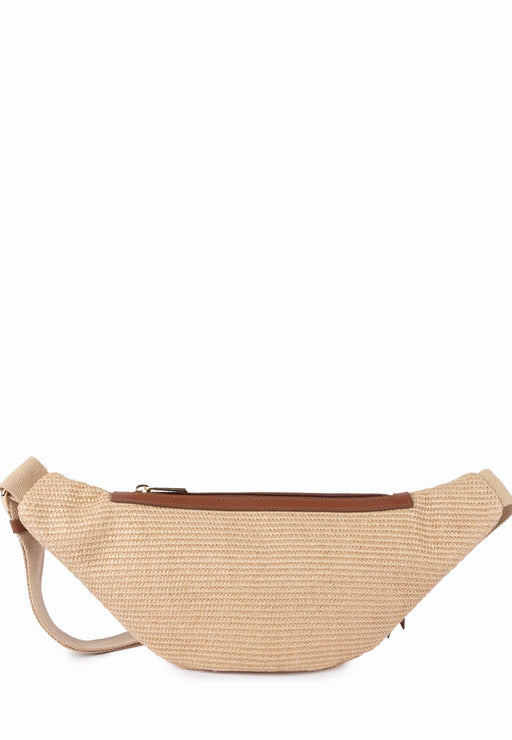 Sac banane Lancaster Mini osier 518-076 COGNAC