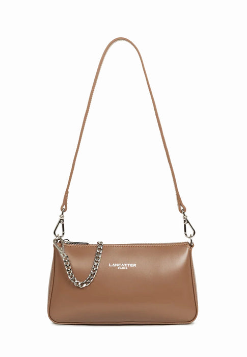 Sac bandouliere Lancaster Suave even 433-14 NOISETTE