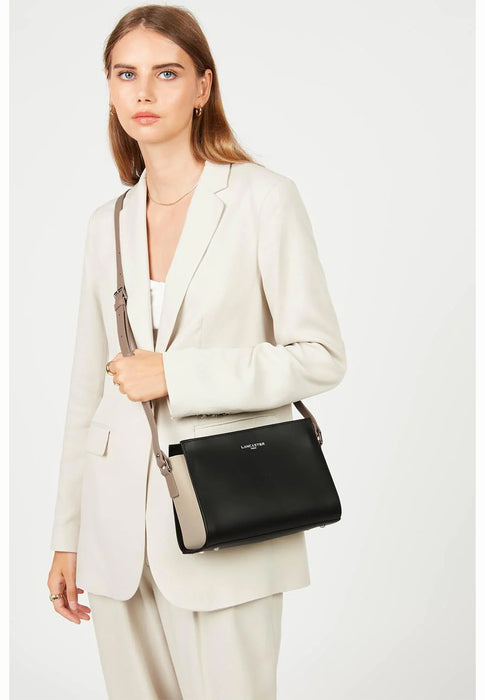 Sac bandouliere Lancaster Smooth 437-02 NOIR NCNF