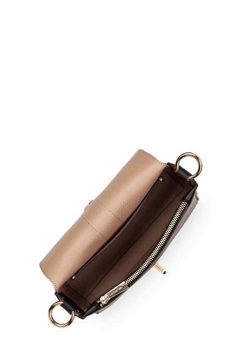 Sac bandouliere Lancaster Top double 470-53 NOIR IN NU