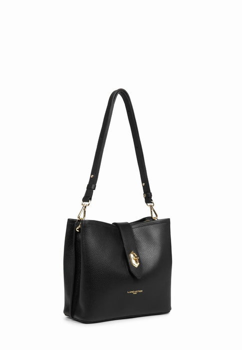 Sac bandouliere Lancaster Top double 470-62 NOIR IN NU