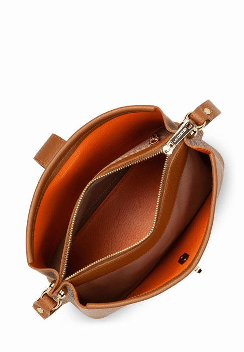 Sac bandouliere Lancaster Top double 470-64 CAMEL IN OR