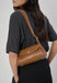 Sac bandouliere Lancaster Accordéon double 470-87 CAMEL IN OR