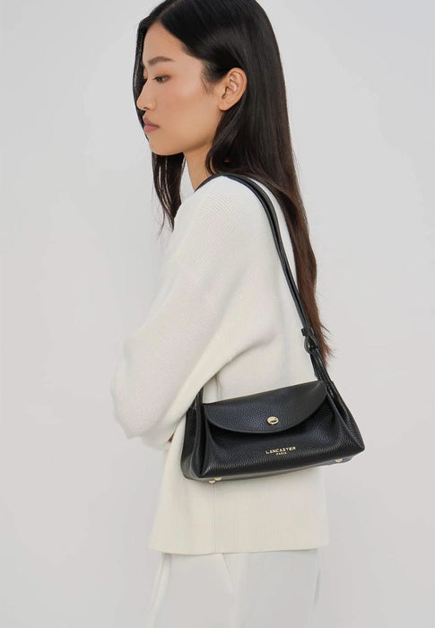 Sac bandouliere Lancaster Accordéon double 470-87 NOIR IN NU
