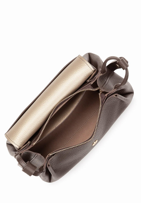 Sac bandouliere Lancaster Accordéon double 470-88 MARRON OP