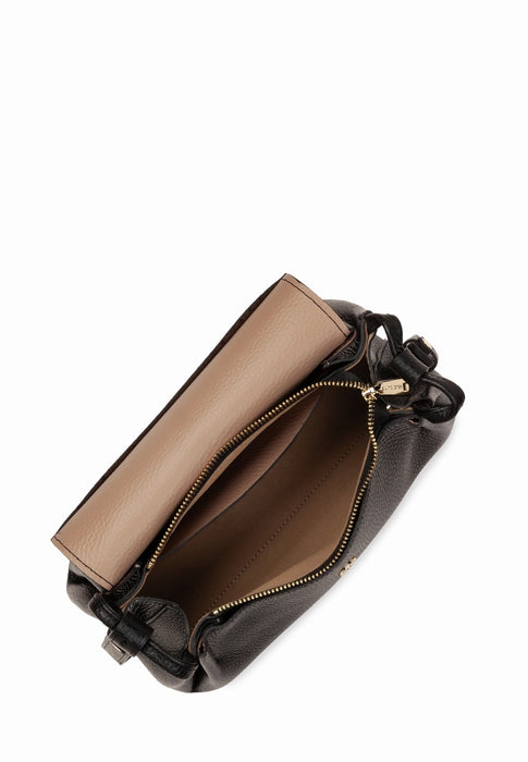 Sac bandouliere Lancaster Accordéon double 470-88 NOIR IN NU