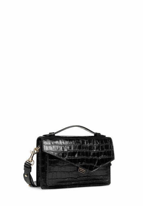 Sac bandouliere Lancaster Zoe 480-010 NOIR CROCO