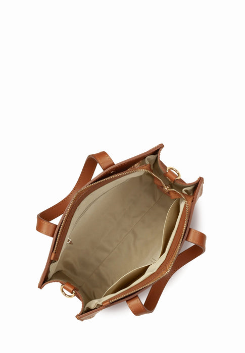 Sac bandouliere Lancaster Cannage rotin 480-114 CAMEL