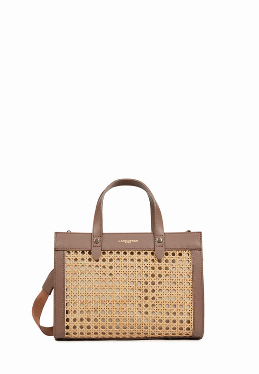 Sac bandouliere Lancaster Cannage rotin 480-114 MARRON