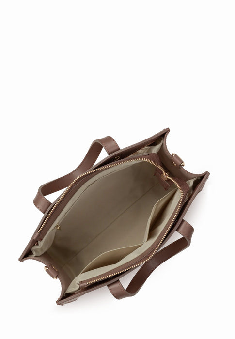 Sac bandouliere Lancaster Cannage rotin 480-114 MARRON