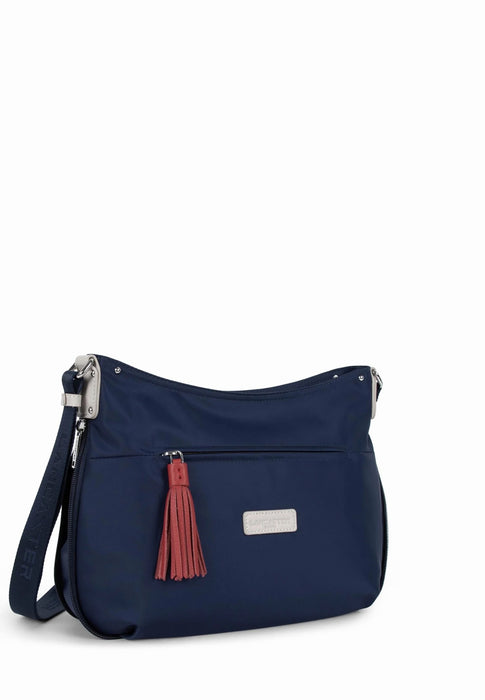 Sac bandouliere Lancaster Basic pompon 514-38 BLEUF BERO