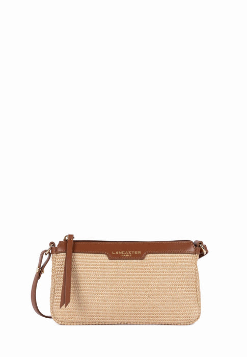 Sac bandouliere Lancaster Mini osier 518-075 COGNAC