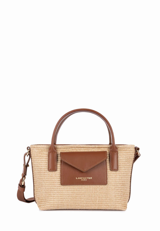 Sac bandouliere Lancaster Kba mariniere osier 518-078 COGNAC