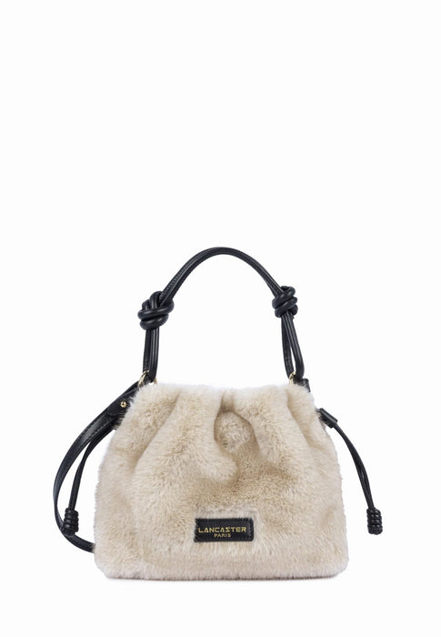 Sac bandouliere Lancaster Moumoute 518-087 ECRU NOIR