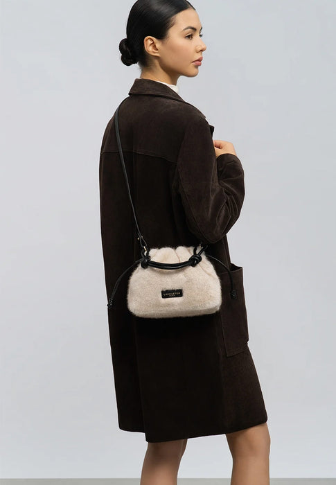 Sac bandouliere Lancaster Moumoute 518-087 ECRU NOIR