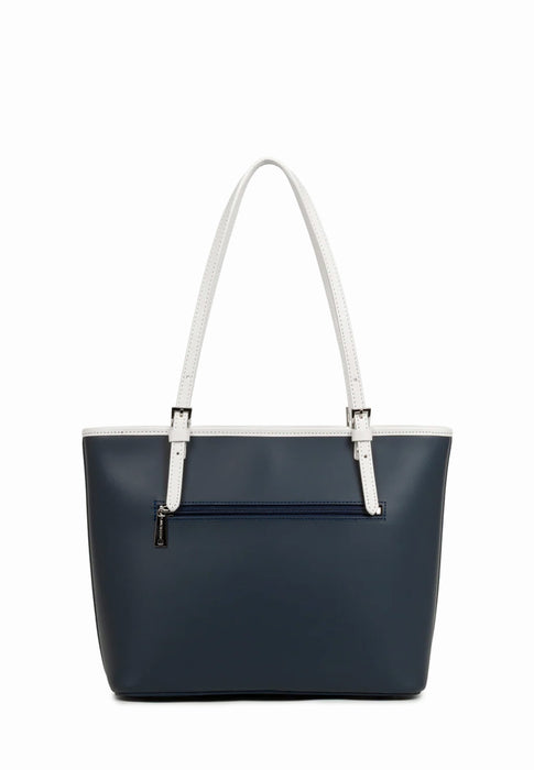 Sac cabas Lancaster Smooth 437-07 BLEUF ECRU