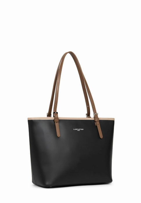 Sac cabas Lancaster Smooth 437-07 NOIR NUVI