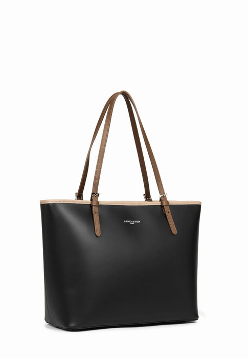 Sac cabas Lancaster Smooth 437-08 NOIR NUVI