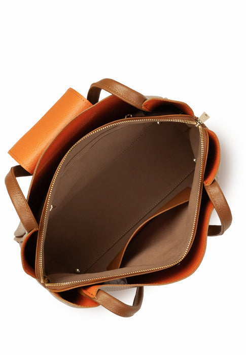 Sac cabas Lancaster Ida double 470-85 CAMEL IN OR