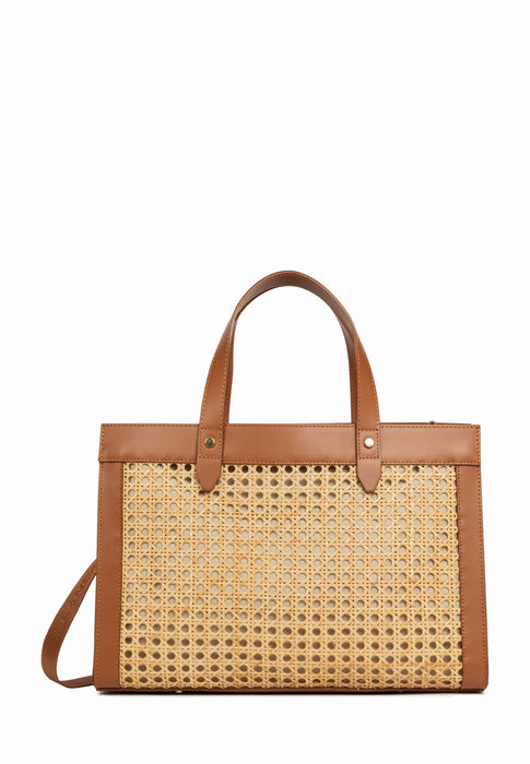 Sac cabas Lancaster Cannage rotin 480-115 CAMEL
