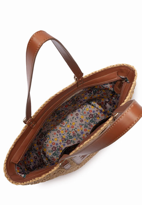 Sac cabas Lancaster Le panier 518-080 COGNAC