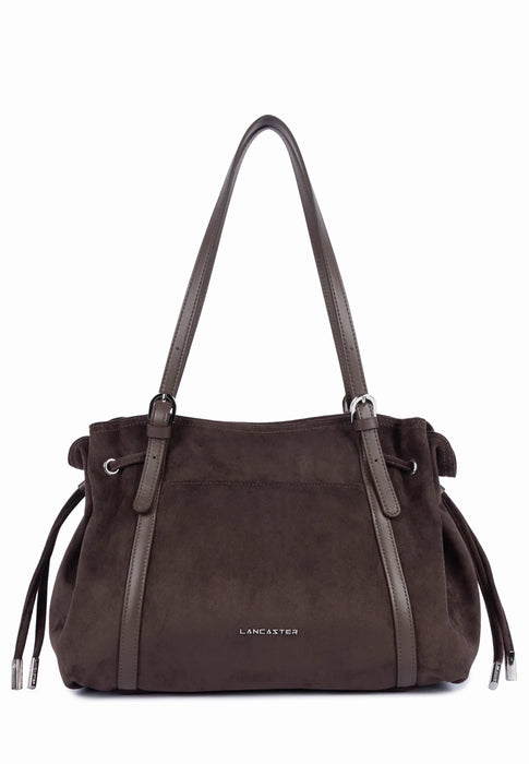 Sac cabas Lancaster Velvet emma 518-097 MARRON