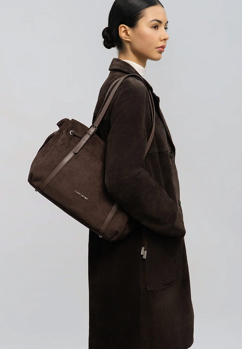 Sac cabas Lancaster Velvet emma 518-097 MARRON