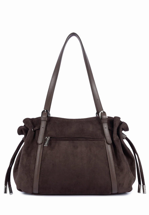 Sac cabas Lancaster Velvet emma 518-097 MARRON