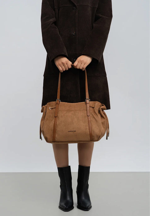 Sac cabas Lancaster Velvet emma 518-097 MOKA