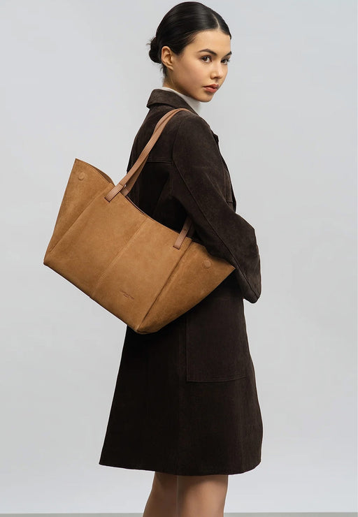 Sac cabas Lancaster Suede 530-58 CAMEL
