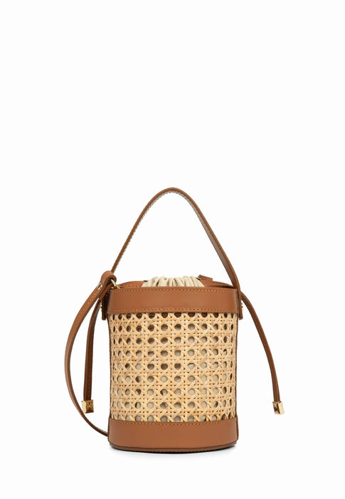 Sac sceau Lancaster Cannage rotin 480-110 CAMEL