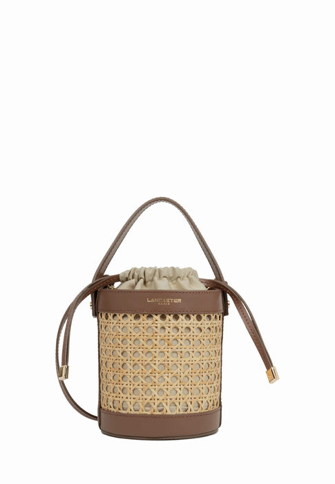 Sac sceau Lancaster Cannage rotin 480-110 MARRON