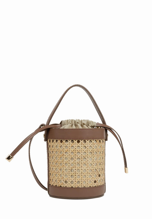 Sac sceau Lancaster Cannage rotin 480-110 MARRON