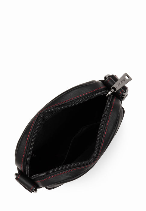 Sacoche Lancaster Soft vintage 320-24 NOIR ROUGE