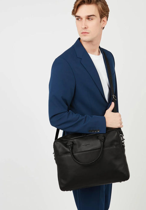 Serviette Lancaster Soft vintage homme 320-31 NOIR