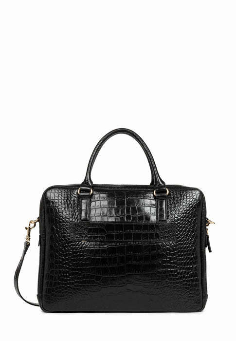 Serviette Lancaster Mademoiselle business 573-75 NOIR CROC