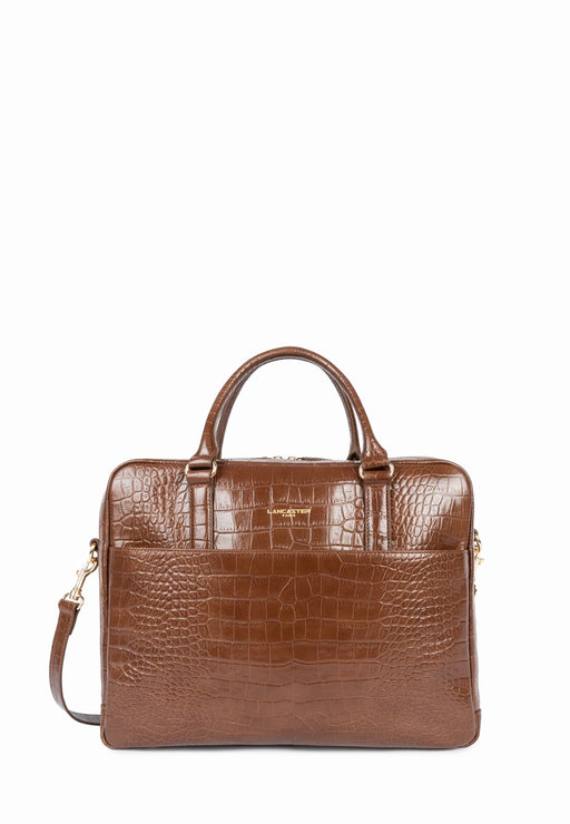 Sac Lancaster Mademoiselle business Vison croc VISON CROC