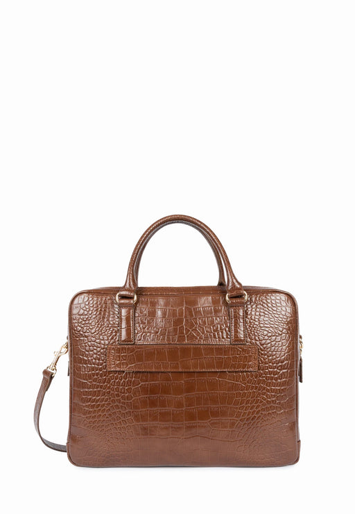 Sac Lancaster Mademoiselle business Vison croc VISON CROC