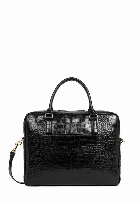 Serviette Lancaster Mademoiselle business 573-76 NOIR CROC