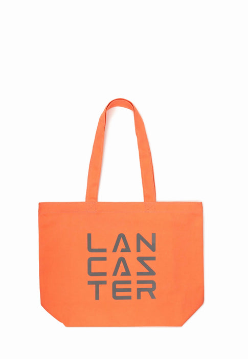 Sac Lancaster Tote bag 3 lines Tote-06 ORANGE