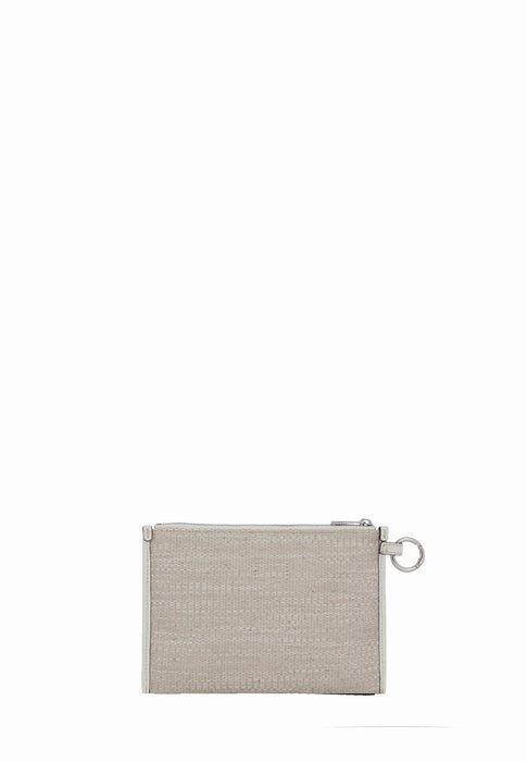 Lancel Pochette Caba jute A12354 5z natur blanc 5Z NATUR BLANC