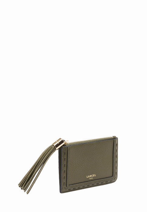 Porte cartes Lancel 1er flirt A14033 44F KAKI FONCE