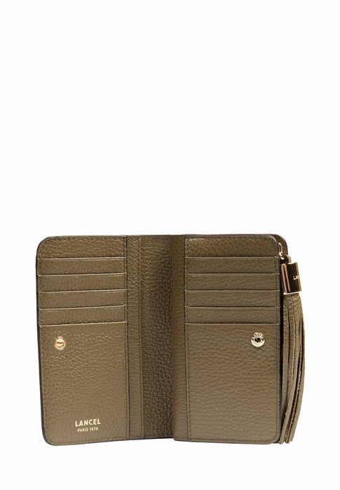 Porte feuille Lancel 1er flirt A11136 44 KAKI FONCE