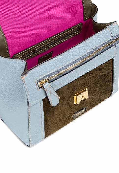 Sac a main Lancel Color block A13370 AH MCO KAKI