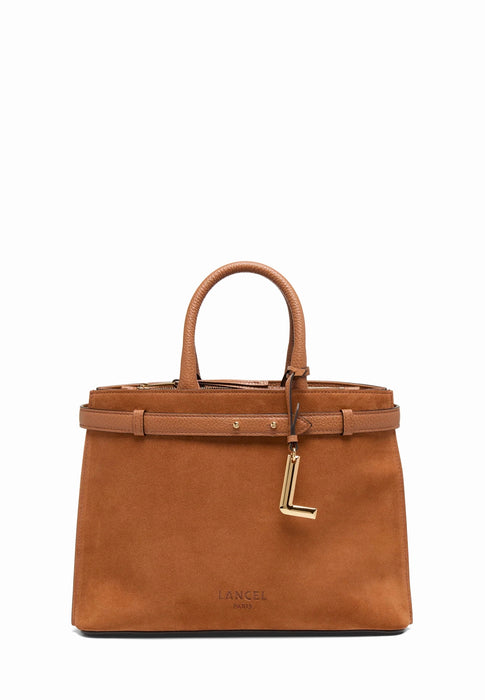 Sac a main Lancel Faubourg suede A14257 20 CAMEL
