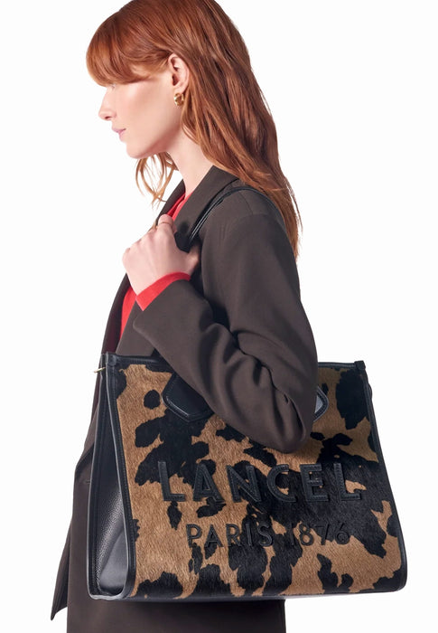 Sac cabas Lancel Cabas pony cow A14249 KZ MULTICO BLACK