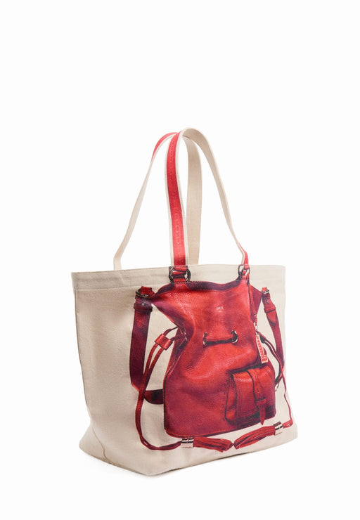 Tote bag Lancel 150 ans A14372 FV NATURAL RED