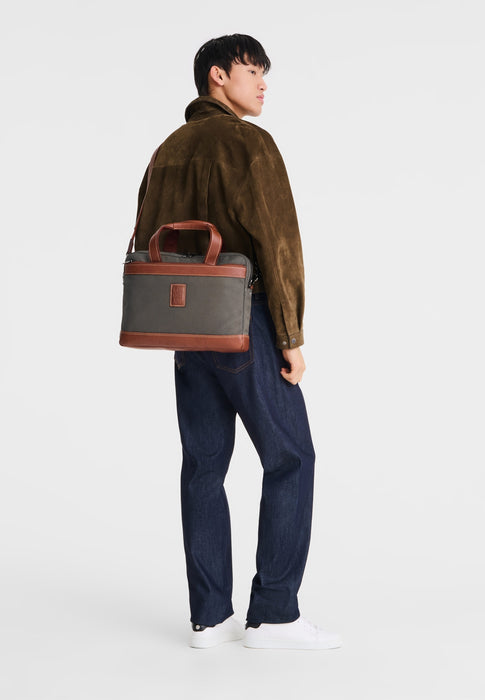 Porte documents Longchamp Boxford 1486080 042 BRUN