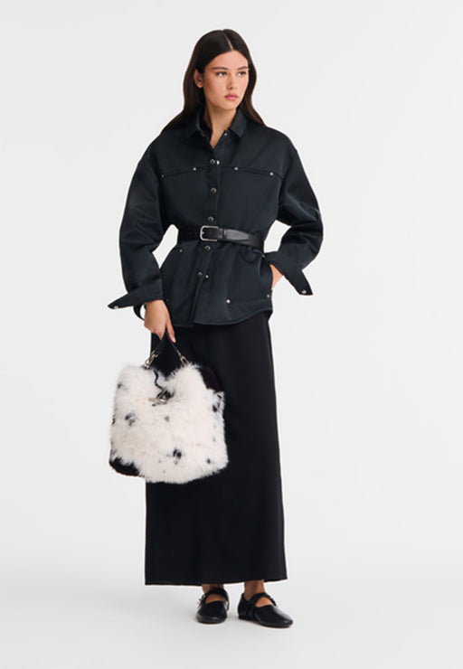 Sac Longchamp Le roseau shetland 067 noir/blanc 067 NOIR/BLANC